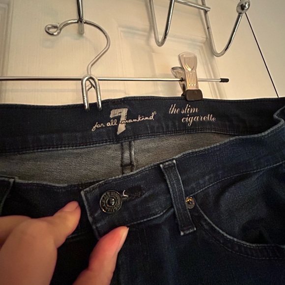 7 for all Mankind slim cigarette jeans sz 30 - Picture 3 of 5